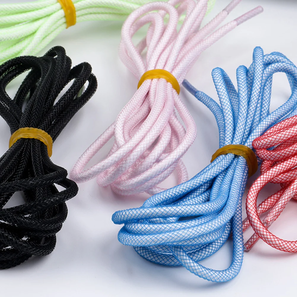 New Round Colorful Shoelaces Glitter White Shoelaces Of Sneakers Metallic Shiny Gold Silver Flat Shoe Laces Sports Running Lace