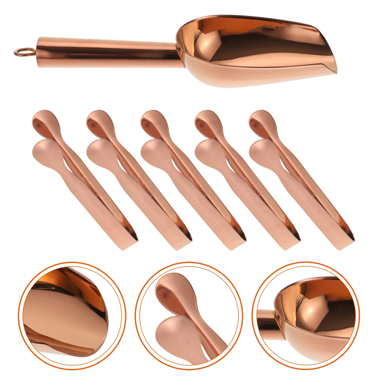 

Ice Serving Tong Sugar Cube Tongs Stainless Steel Bar Ice Flour Scoop Kitchen Tongs Coffee Beans Scoop
