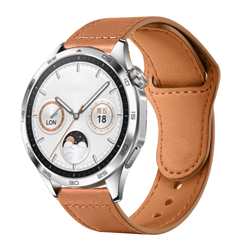 

Ремешок кожаный для Huawei Watch GT4 3 2 Pro 46 мм 43 мм 42 мм, аксессуары для смарт-часов, браслет для Huawei Watch 4 Pro, 20 мм 22 мм