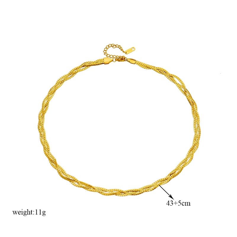 ДИЕУРО 316L Нержавеющая сталь Золотого цвета Тройная цепочка Перекрестный ожерелье для женщин Новый тренд Девочки Шея Шокер Ювелирные изделия Подарки.