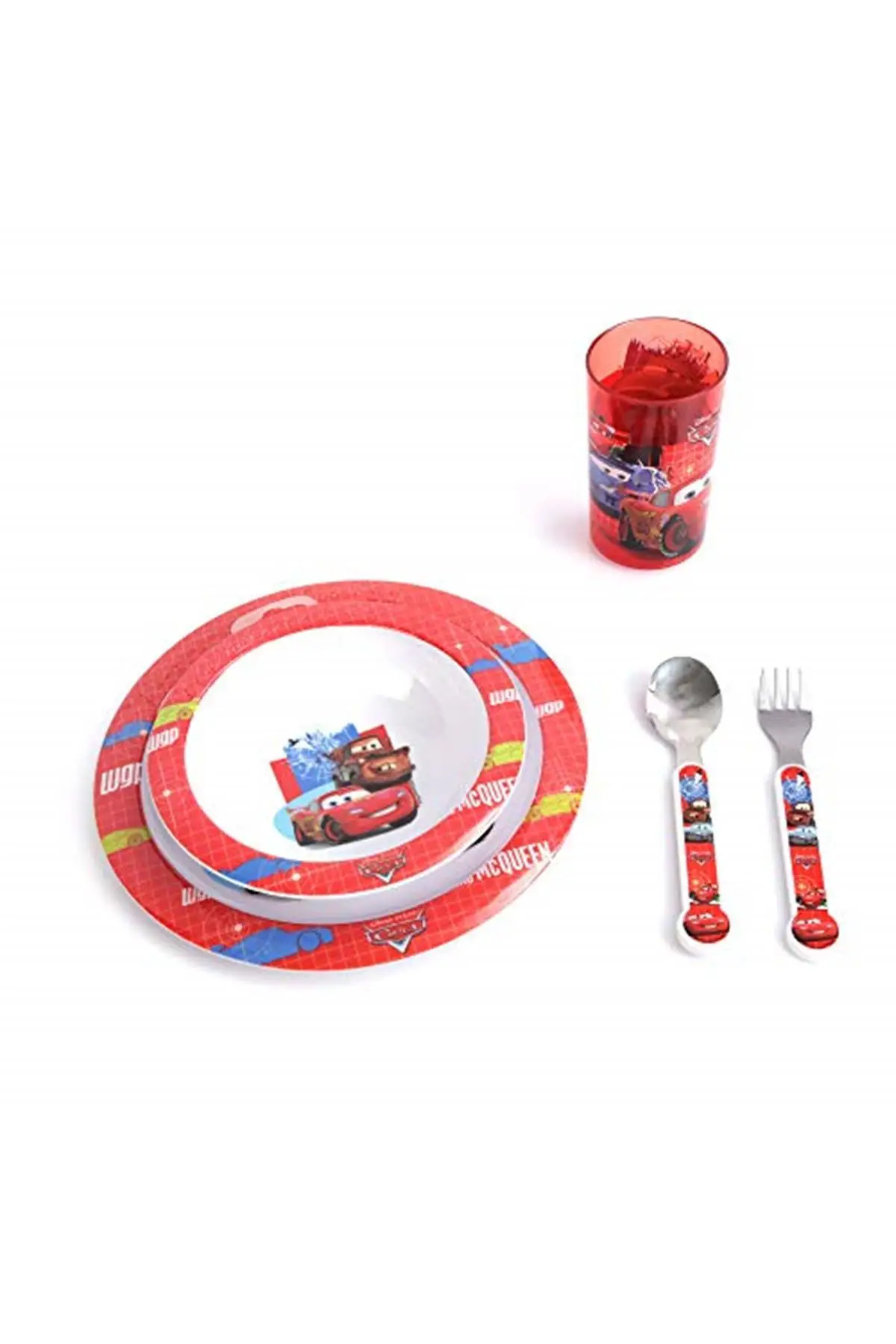 

Brand: Children Dinner set Plate Bowl Cup Fork Spoon Disney Cars Trudeau Category: Child Dining T