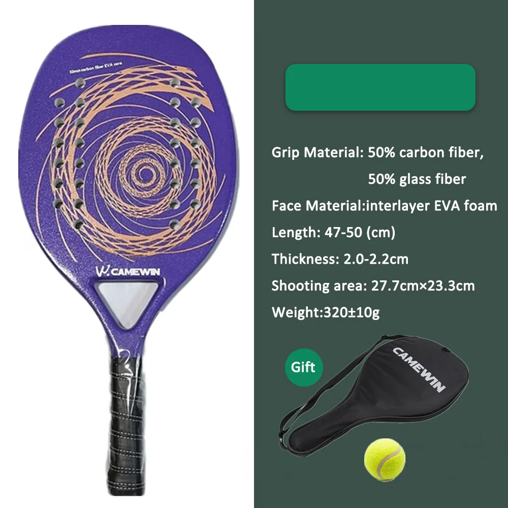 

New Racket Tennis Racket Full Carbon Raquete Beach Tennis Men and Women Racket EVA Surface Raquete Beach Tennis Carbono