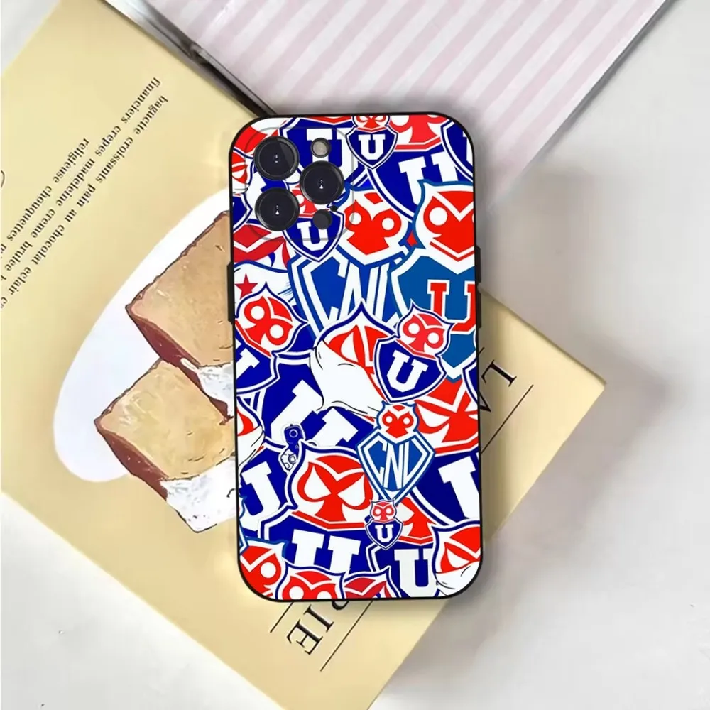 Чехол для телефона с логотипом Chile U-University iPhone 16 15 14 13 12 11 Pro X XS Max XR Plus Mini Soft Black Cover