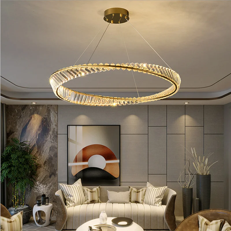 

Люстры в стиле постмодерн роскошные круглые хрустальные светодиодные подвесные светильники K9 Золотые Большие подвесные светильники для гостиной подвесные светильники для спальни гостиницы подписчики