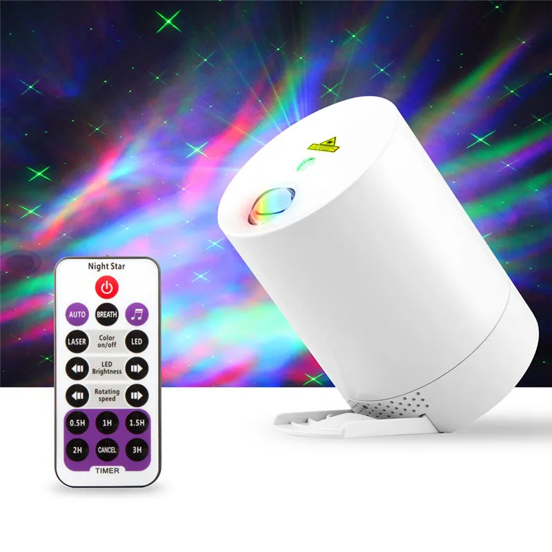 

Rf Remote Control Led Water Wave Projection Lamp Mini Self-propelled Voice Control 360 Degree Rotation Star Projector Lamp