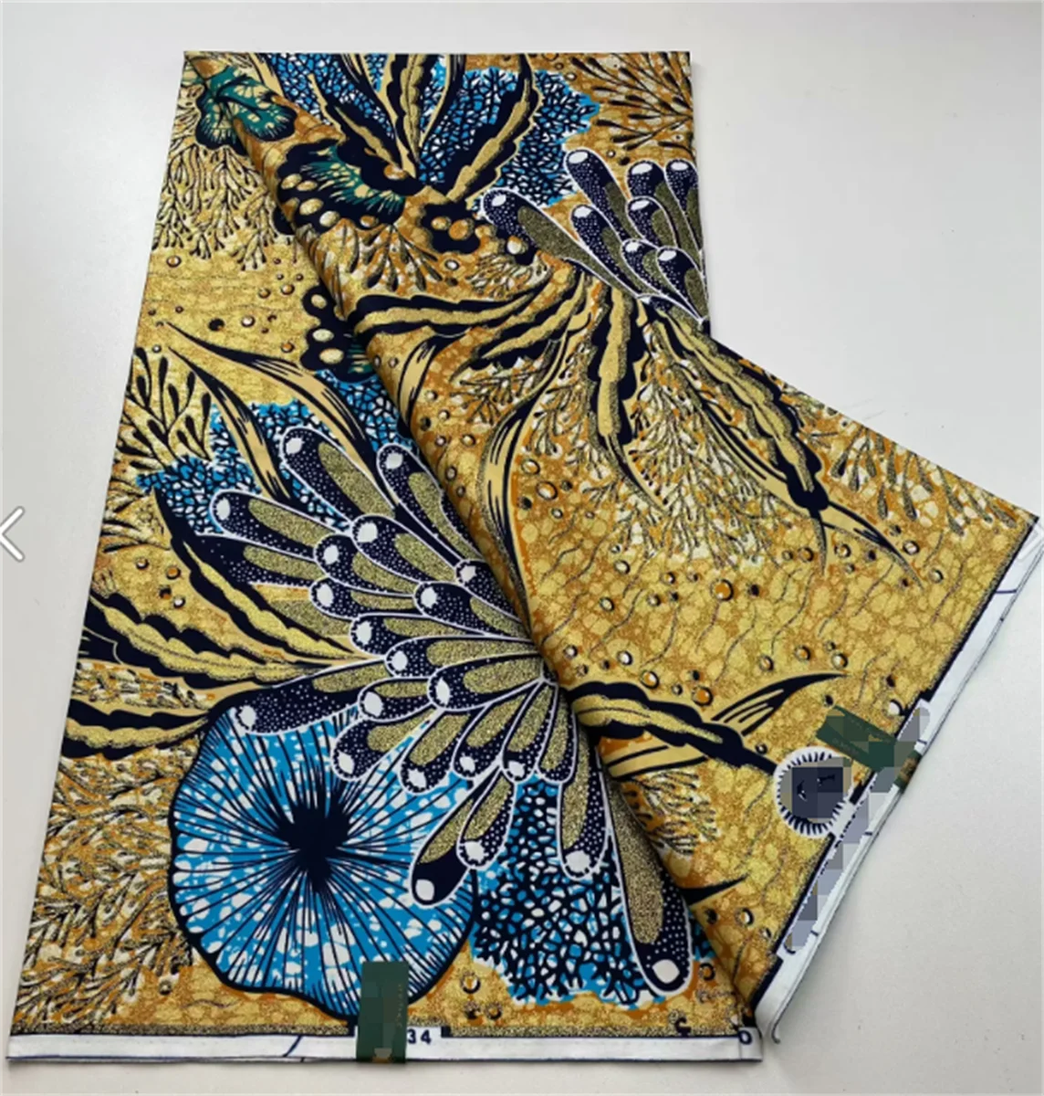2024 новый стиль африканская ткань Supe-V hollande нигерийский золотой восковой принт