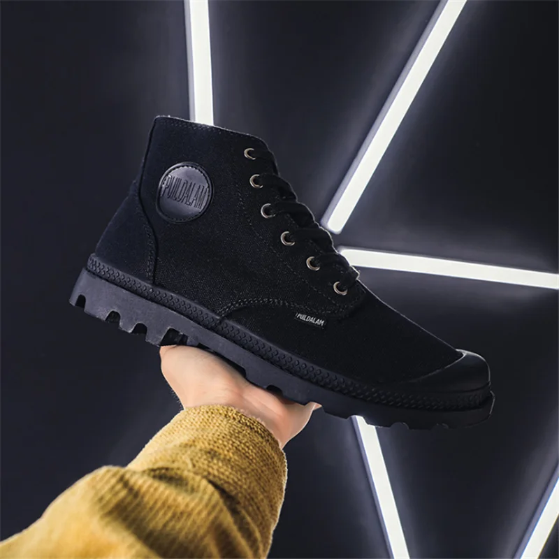 

SOLI2 Man Athletic Vulcanized Shoes High Top Men Canvas Shoes Hard-Wearing Comfortable Espadrilles Male Sport Shoe S11280-S11302