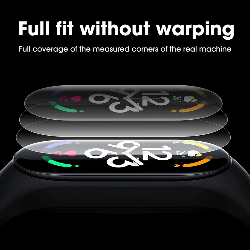 Изогнутая мягкая Гидрогелевая пленка 9D для Xiaomi Mi Band 8 7 Pro Защита экрана MiBand 6 5 4 3