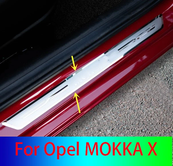 

Car Accessories For Opel MOKKA X 2012-2020 High-quality Stainless Steel Car Threshold Guard Plate Welcome Pedal Protection