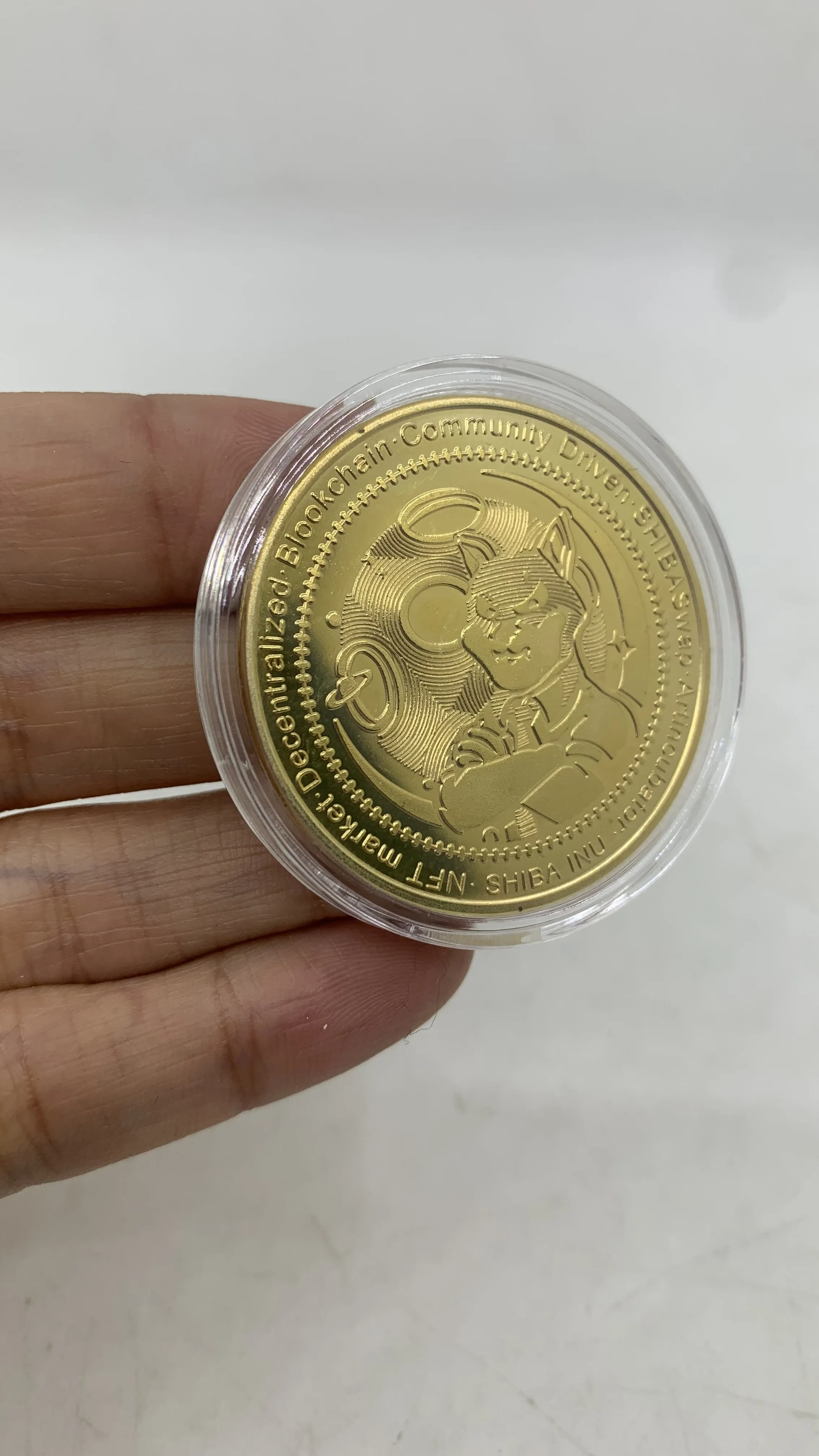 D20 Dogecoin Killer Shiba Inu Coin (SHIB) криптовалютический металл золотой или серебряный