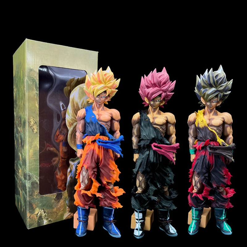 

Dragon Ball Figure Model Comic Color Goku Battle Damaged Saiyan Action Gifts Collectible PVC Figurines for Kids Gifts for Boys