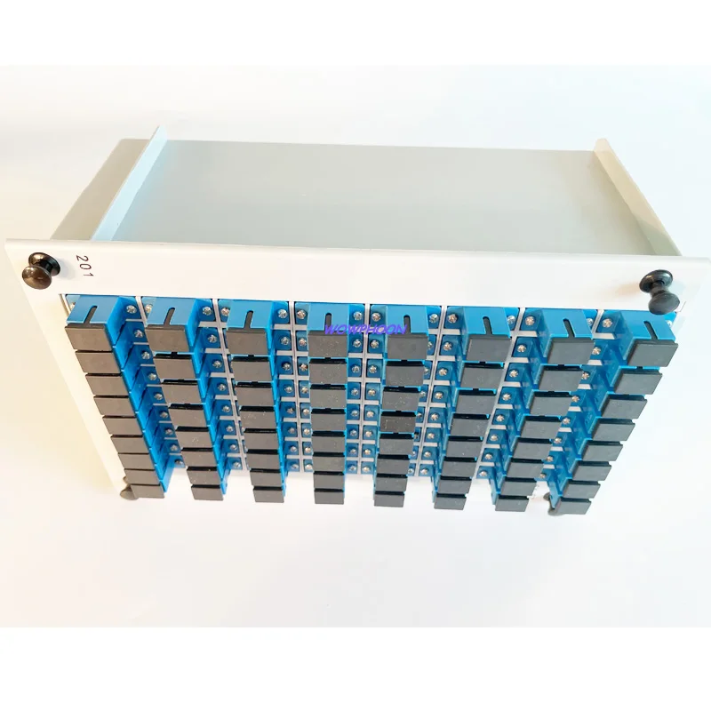 1:64 SC/UPC Fiber Optic Splitter 1x64 Optical PLC Splitter Cassette Box Card Inserting Type Optical FTTH PLC Splitter