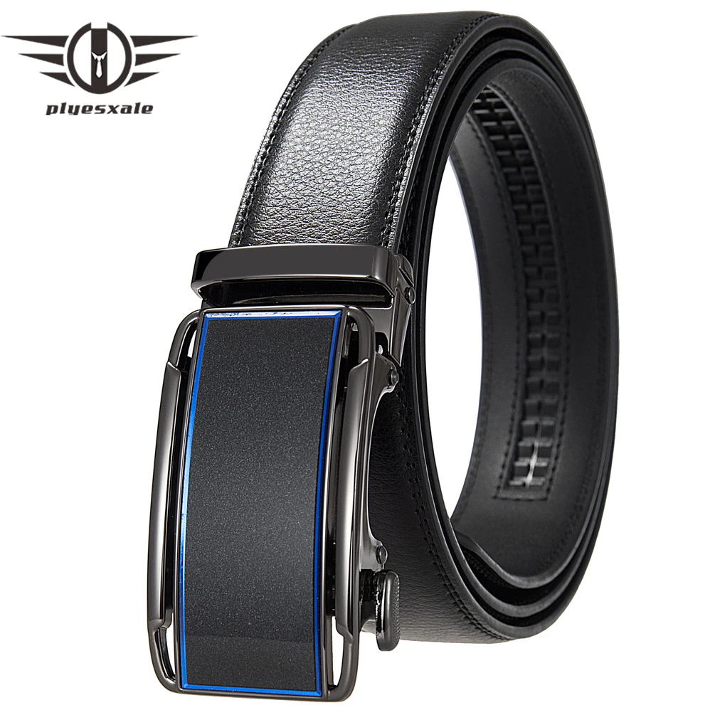 Men's Automatic Buckle Belt Business Casual Cowhide Leather Belts 2023 New Fashion Style Male Waistband For Suit Pants B1305