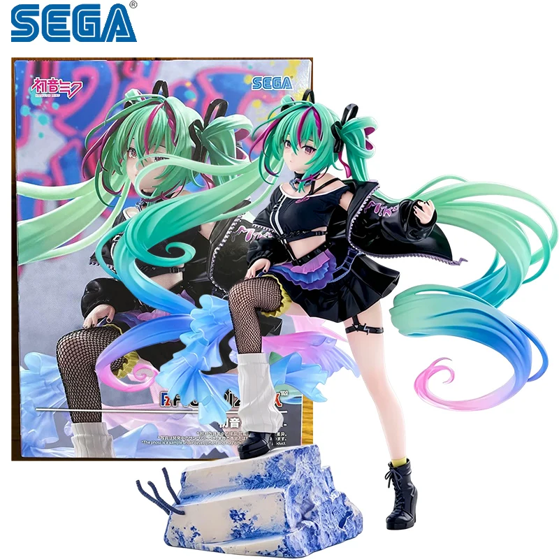 Фото В наличии: SEGA FIGURIZMα Hatsune Miku -Punk!- PVC 23CM Коллекционная фигурка аниме-персонажа №1