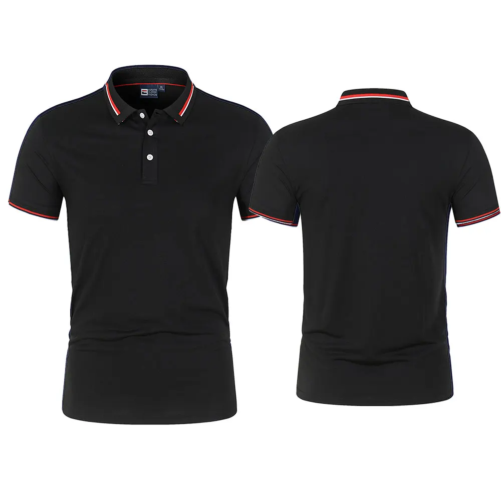 

2022 Summer New Hot Selling European and American Plus Size Men's Short-sleeved Business Polo Shirt Turtleneck T-shirt
