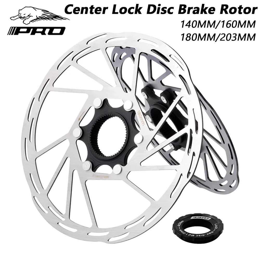 

IIIPRO Center Lock Brake Disc 140mm/160mm/180mm/203mm Durable Stainless Steel MTB Road Bike Disc Brake Rotor Bicycle Parts