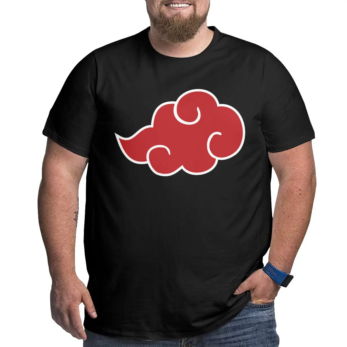 

Japan Anime Akatsuki Big Size Casual Graphic Oversized T-shirt Geek Big Tall Man Oversized Tops Tees