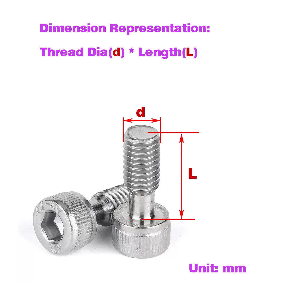 

304 Stainless Steel Hexagon Socket Anti-Release Screw/Half Tooth Bolt M3M4M5M6M8M10