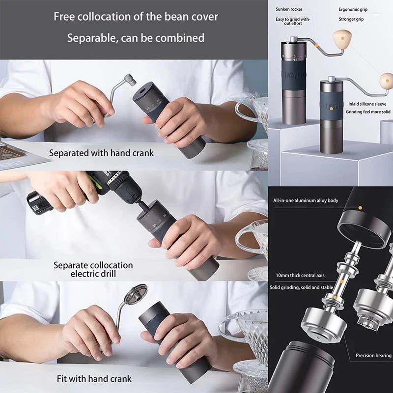 Продажа Ручная кофемолка Kinmills K4/k6/k2, портативная ручная кофемолка для путешествий, кемпинга, посуда для кофе, идея в подарок