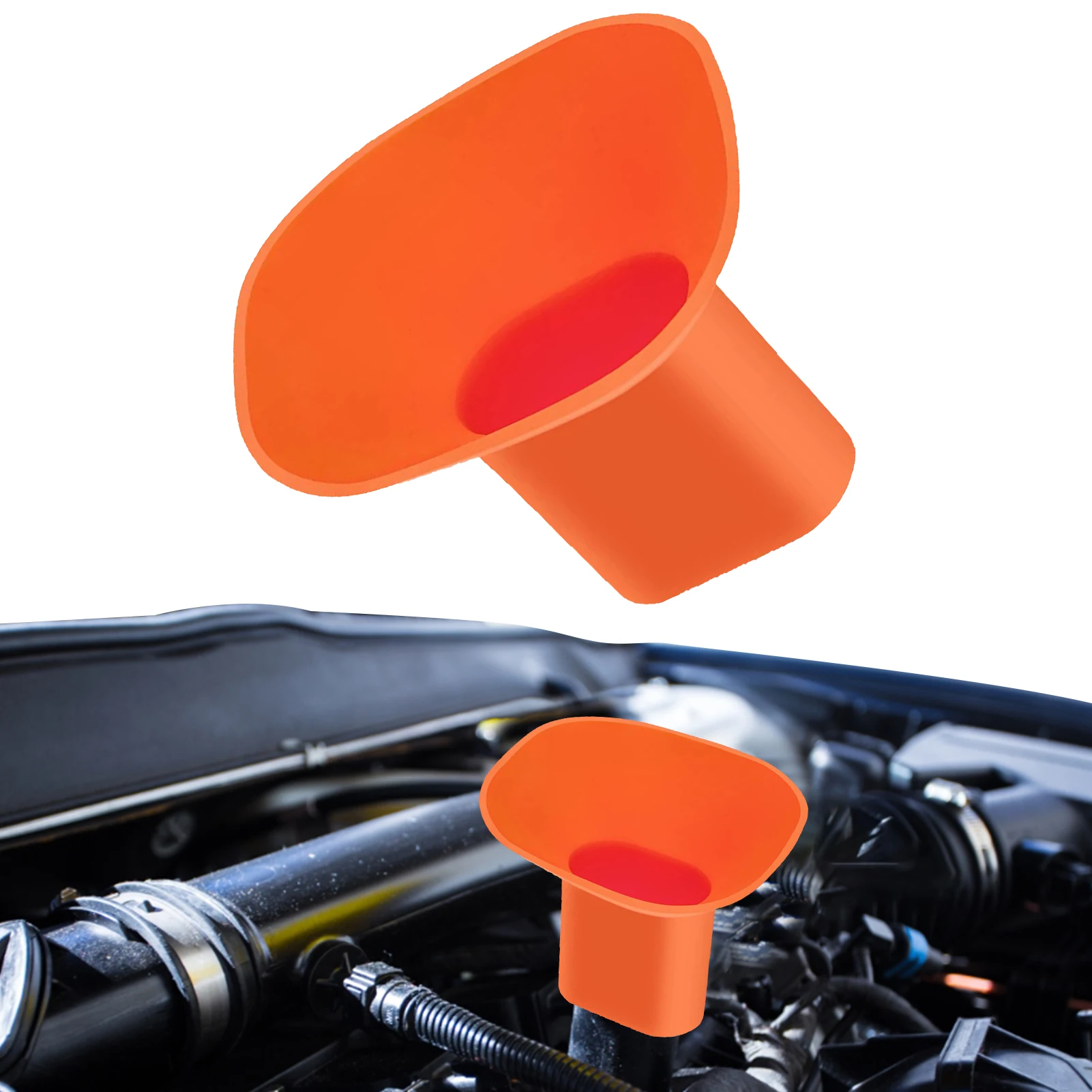 

Silicone Oil Change Funnel Wide Mouth Oil Change Funnel No Spill Funnel All-purpose For Changing Oil For UTVs ATVs Cars