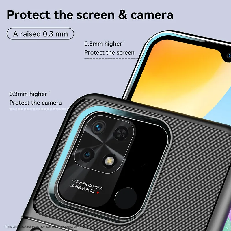 For Xiaomi POCO C40 Case For POCO C40 Cover 6.71 Inch Shockproof Soft Rubber Phone Bumper For POCO C40 M3 X3 X4 M4 Pro