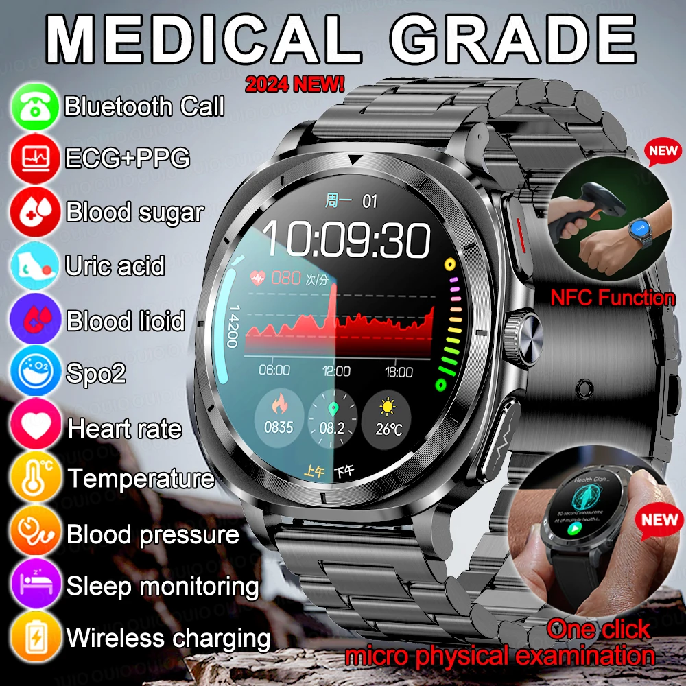 Для Samsung Galaxy Watch Ультра Новые ЭКГ Уровень сахара в крови Липиды Мочевая кислота