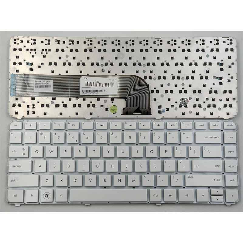 

New laptop keyboard for HP Pavilion DV4-5000 DV4-5100 DV4-5200 DV4-5300 DV4-5A00 DV4-5B00 DV4T-5200 DV4T-5300 White With Frame