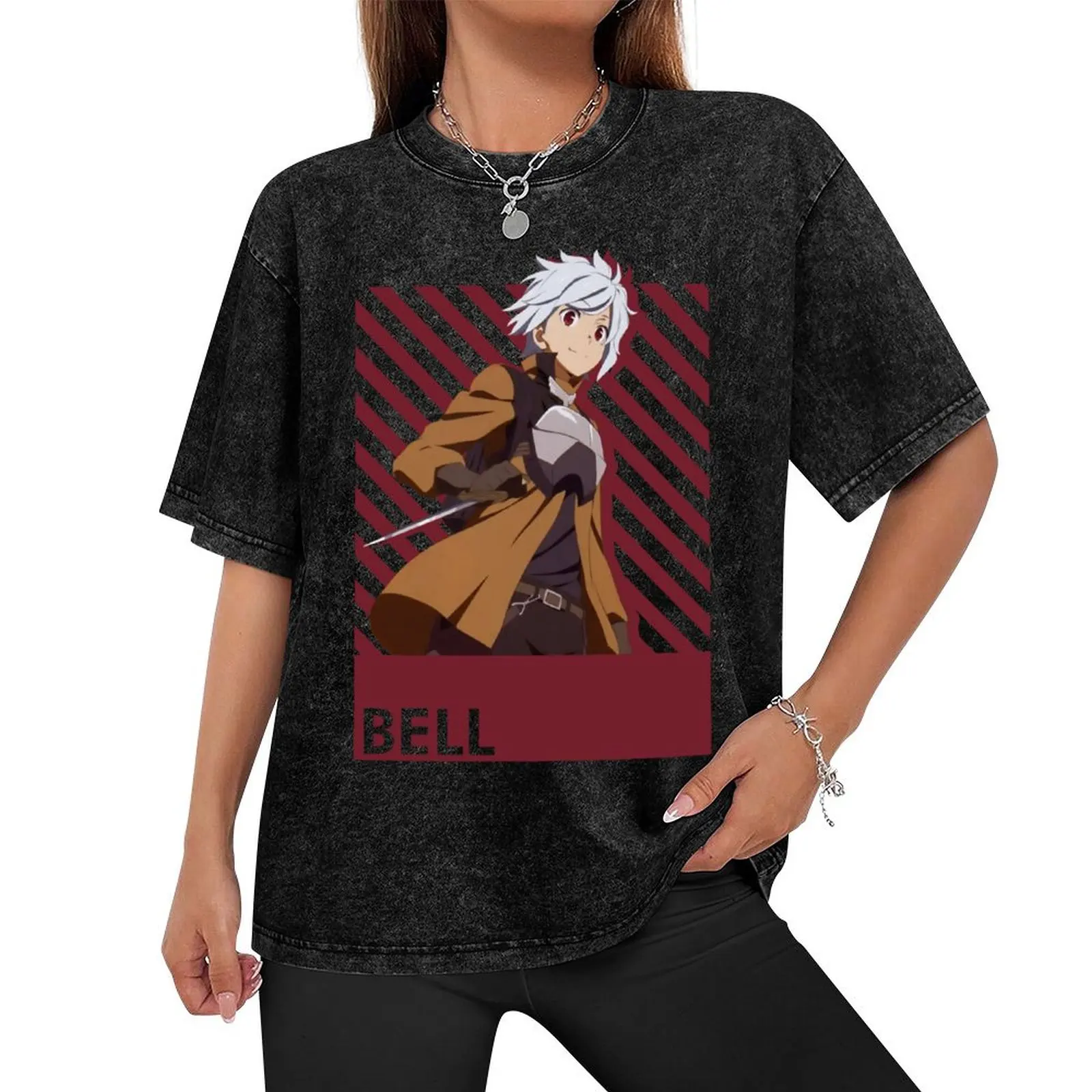 Футболка Bell Cranel- DanMachi-Typeography 5 простые дешевые вещи таможенный дизайн ваша