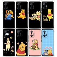 cute winnie the pooh phone case for xiaomi mi 12 12x 11 lite 11x 11t x3 x4 nfc m3 f3 gt m4 pro lite ne 5g soft silicone case