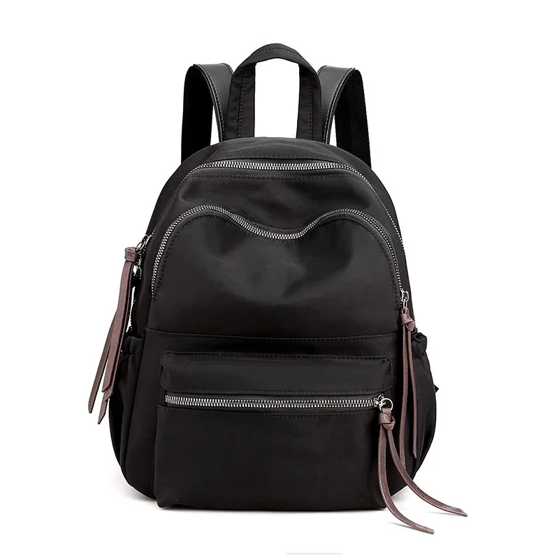 

Дизайнерский женский дорожный рюкзак XZAN, однотонная мягкая нейлоновая женская сумка на плечо, модный школьный ранец для девушек