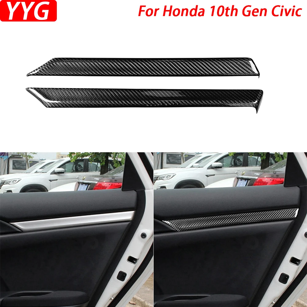 

Задняя дверь из углеродного волокна для Honda 10th Gen Civic 2016-2021, обе боковые двери, крышка автомобильного интерьера
