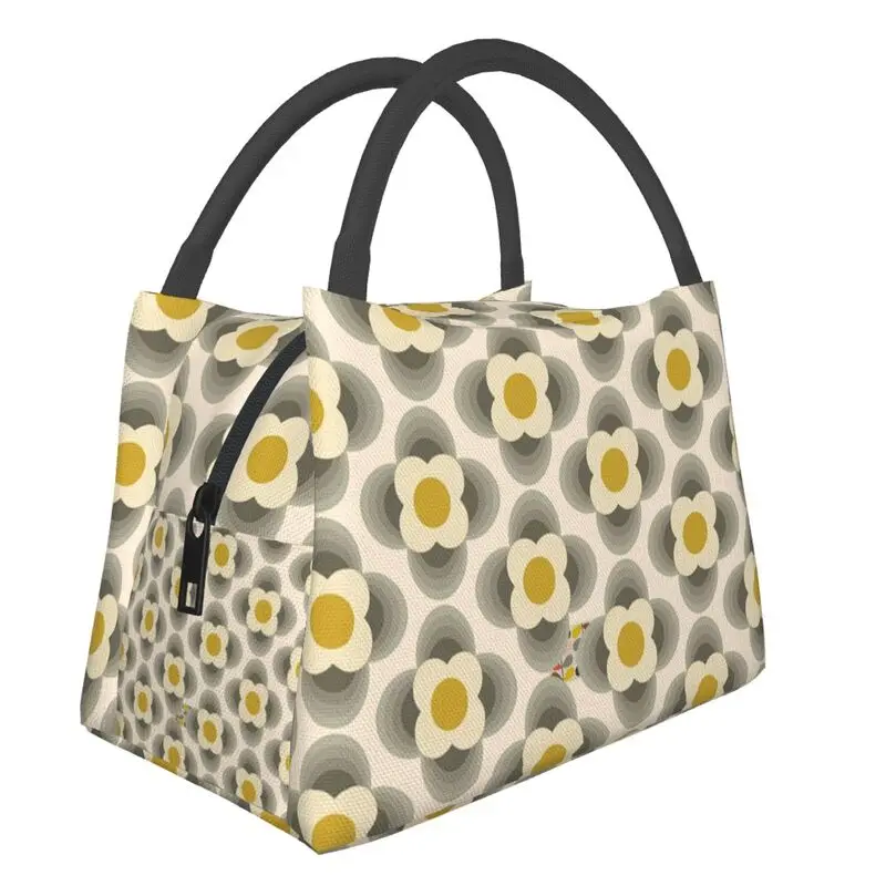 

Многоразовый Ланч-бокс Orla Kiely в полоску, многофункциональный термоохладитель в скандинавском стиле с абстрактными цветами для еды