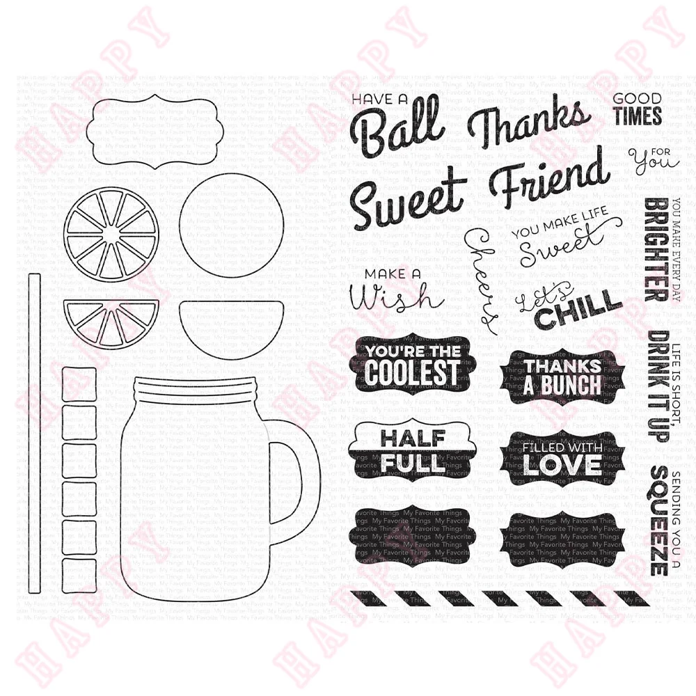 

Metal Cutting Dies and Clear Stamps Mason Jar Labels DIY Scrapbook Envelope Greeting Card Decorative Embossing Paper Handcraft