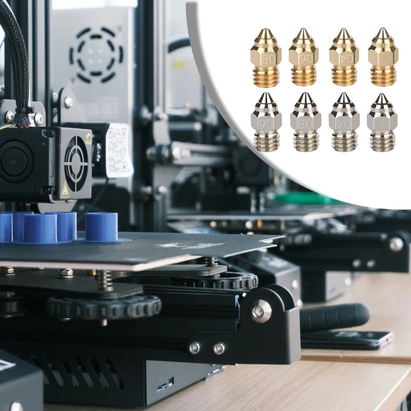 

Сопло принтера M17B, детали 3D-принтера, высокоскоростные хромированные циркониевые медные сопла 0,25 0,4 0,6 0,8 мм для Ender7