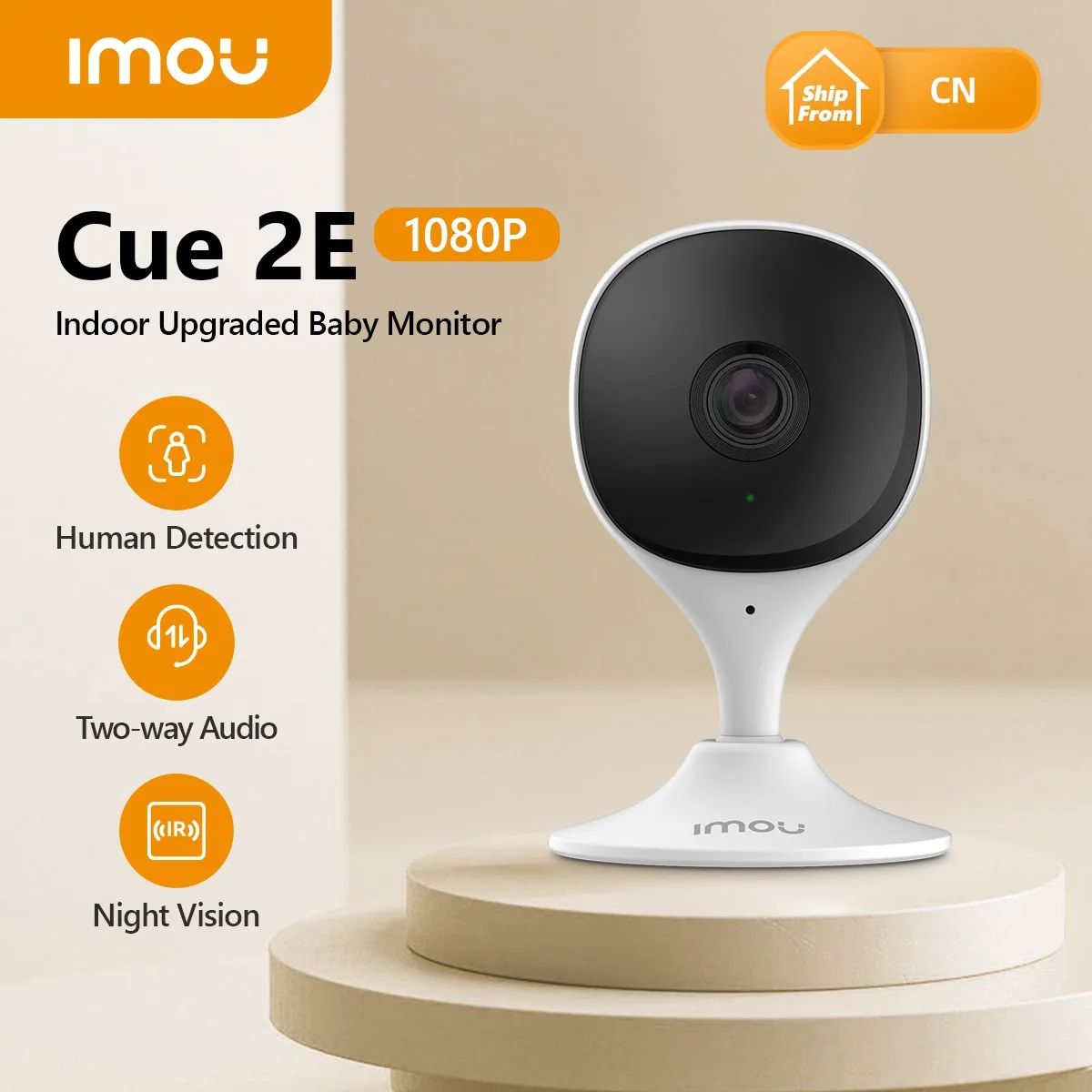 

IP-камера IMOU Cue 2E, 2 Мп, Wi-Fi, ночное видение
