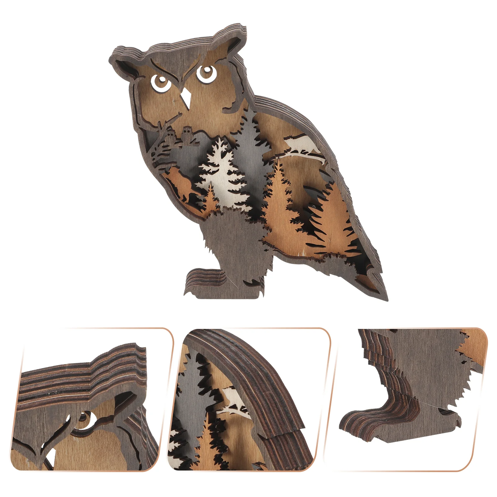 

Owl Ornament House Decorations Home Farmhouse Living Room Wall Rustic Bedroom Cabin Boxwood Forest Bathroom