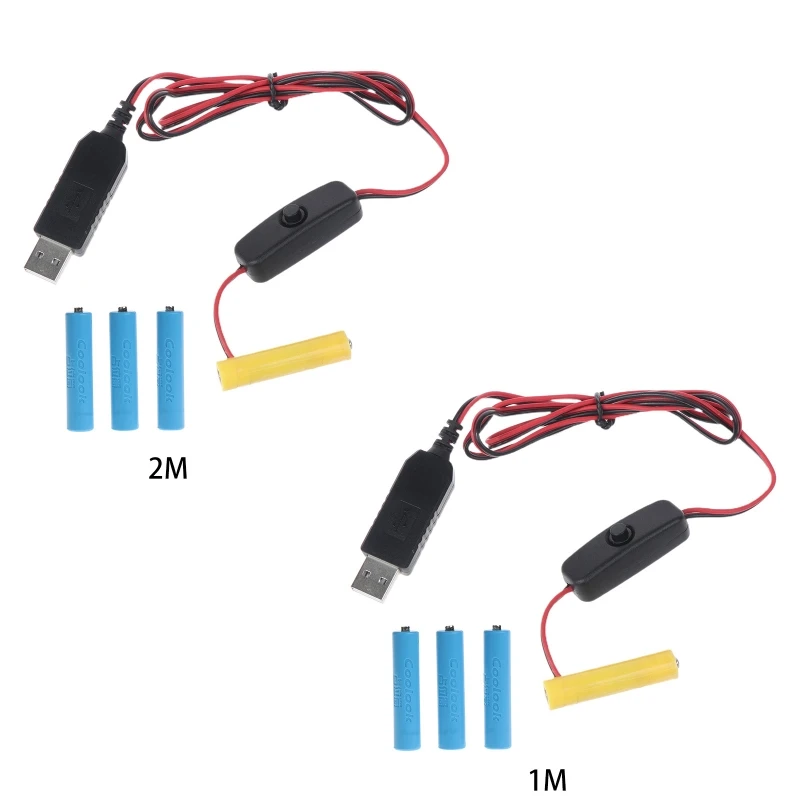 

Universal 6V AAA USB Power Converter Battery Replace 4pc AAA Battery for LED Light Electronic Toy with