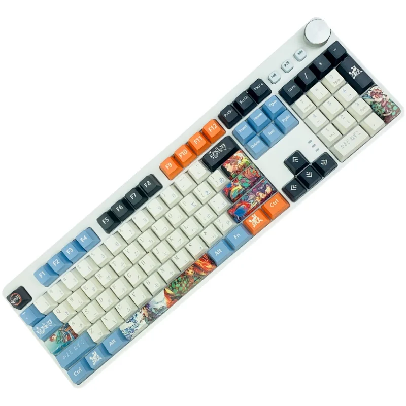 

Anime Hot Swap RGB Mechanical Keyboard Customized PBT Sublimation Keycaps OEM Purple Silver Blue Brown Switches Demon Slayer