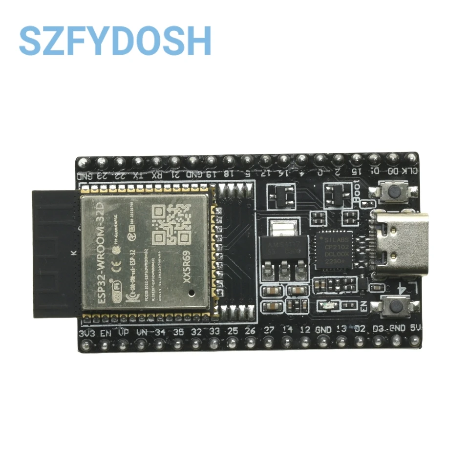 Плата разработки ESP32 DevKitC WIFI + Bluetooth на базе WROOM-32D 32U Модуль WROVER IoT NodeMCU-32 TYPE-C