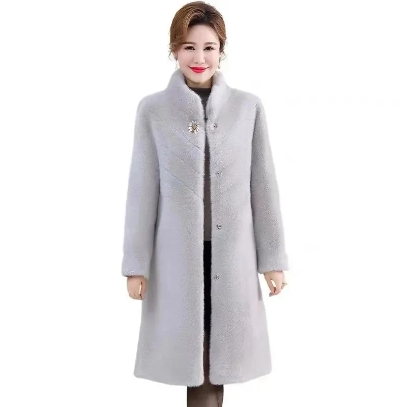 Осенне-зимнее высококачественное меховое пальто для женщин новая норковая
