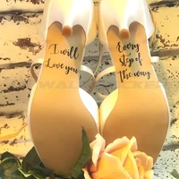 wedding shoes decal i will love you every step of the way brides shoes sticker wedding decal wedding sticker decal4077