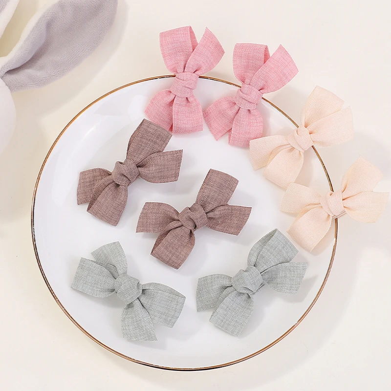 

12Colors Baby Girls Princess Hairpins Hair Bows Corduroy Safe Hair Clips Barrettes for Infants Toddlers Kids Kawaii Accessories