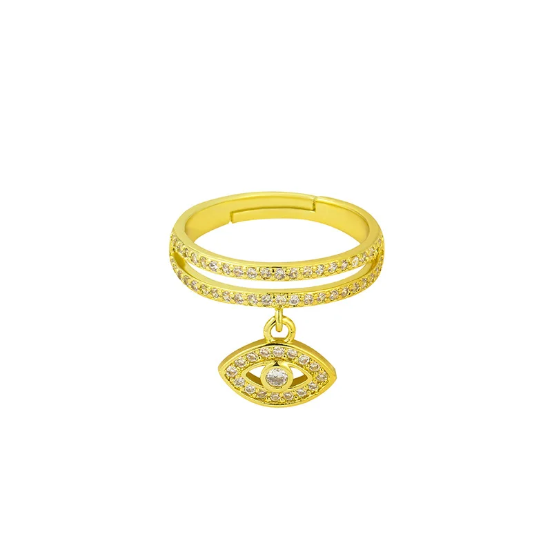 

Fashion Cubic Zircon Eye Drop Ring Vintage Wedding Ring for Women Party Jewelry Gift