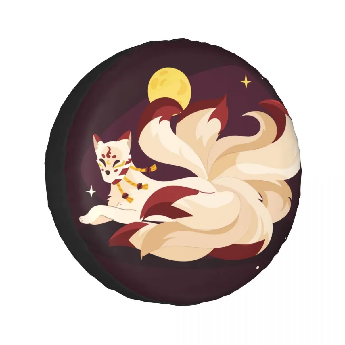 

Spare Wheel Tire Cover Case Pouch Protector Kitsune Illustration Car Tyres for Jeep Hummer 14 /15/16/17 Inch
