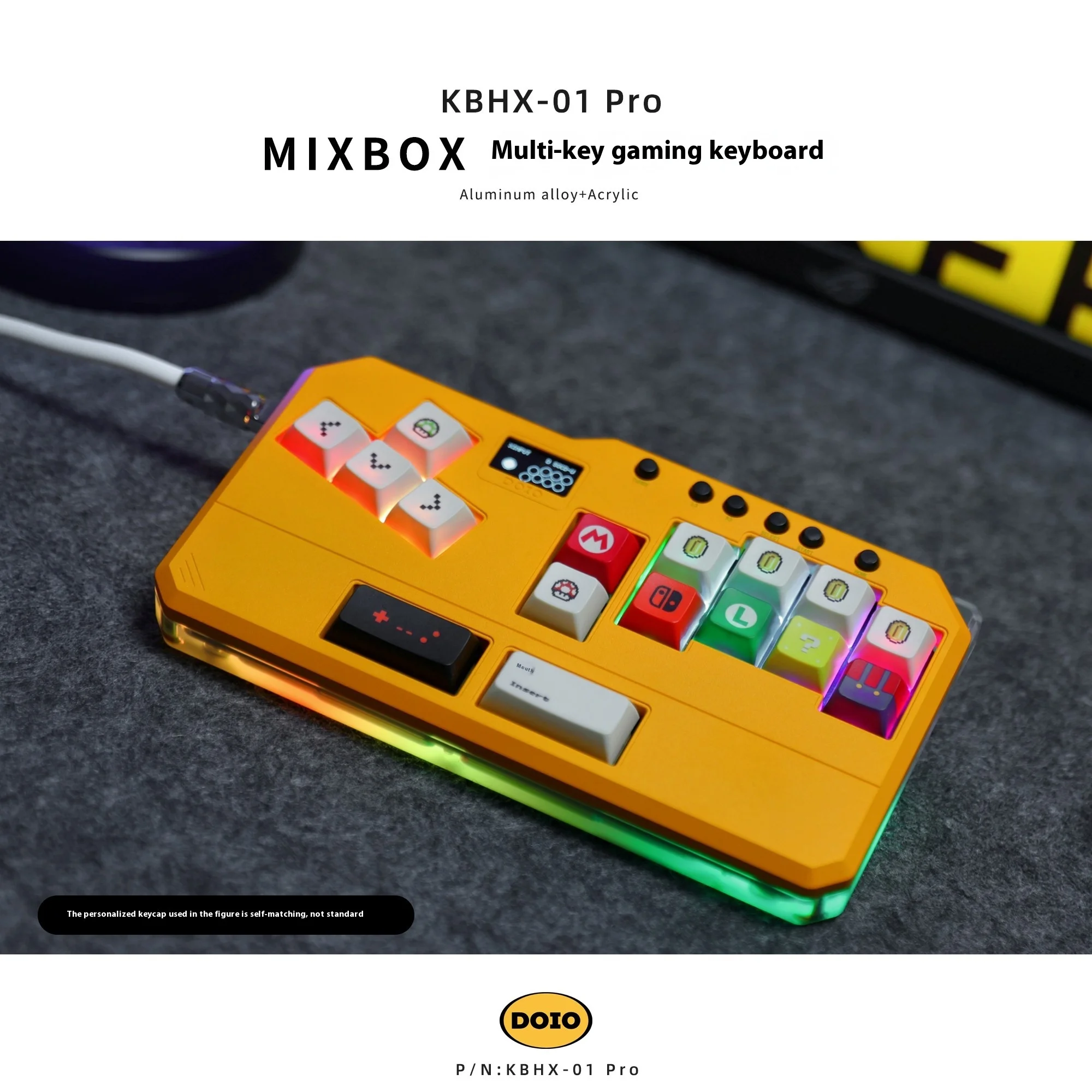 DOIO KBHX-01 Pro Механическая Игровая Клавиатура RGB С OLED-экраном Из Алюминиевого Сплава
