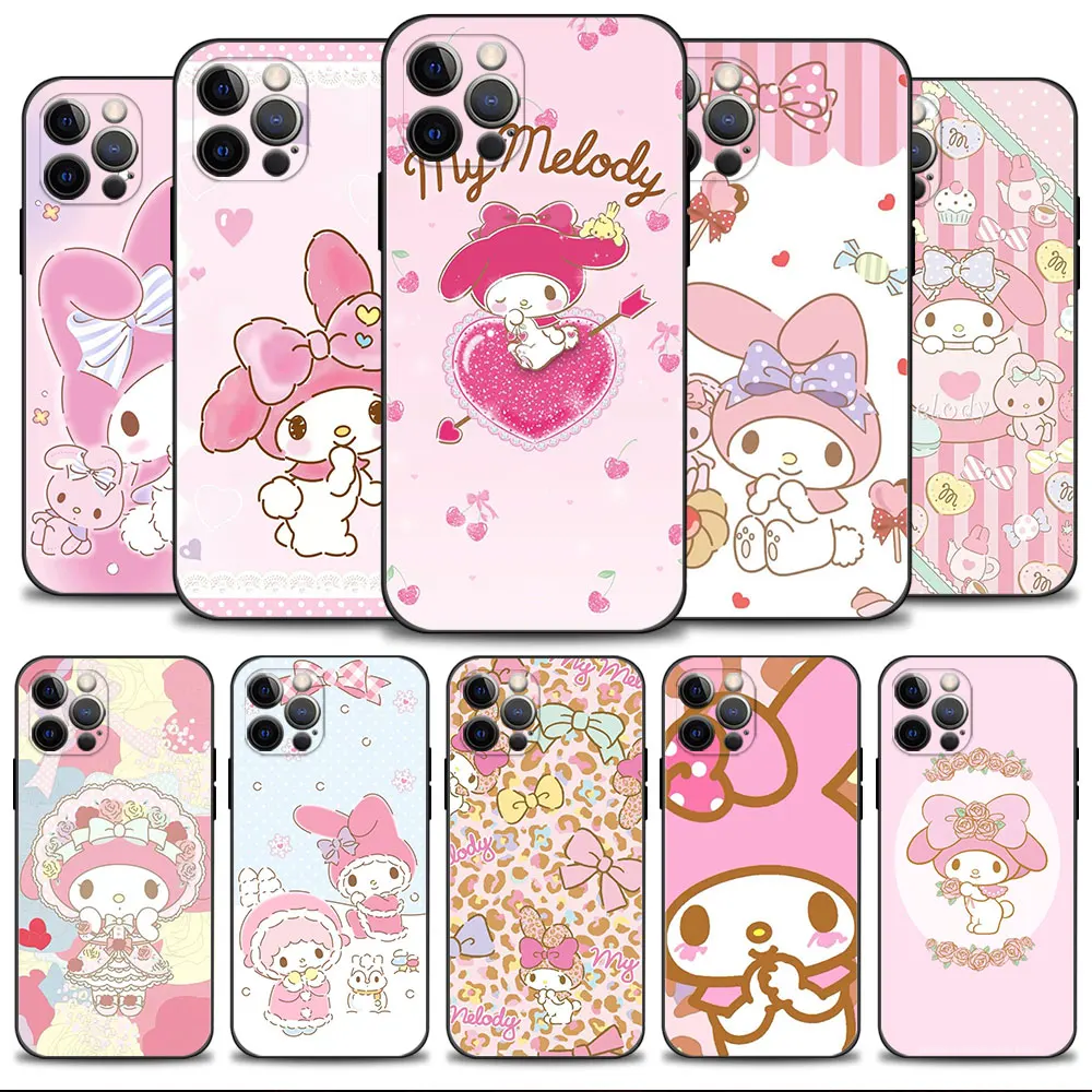 

My Melody Love in Sword Shooting Phone Shell For Apple iPhone 14 13 12 11 Pro Max 13 12 Mini XS Max XR X 7 8 6 6S Plus Case