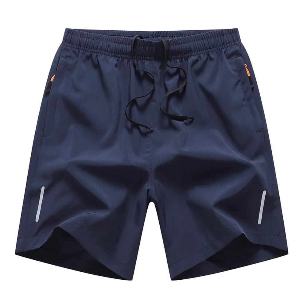 Summer Men's Casual Shorts Reflective Stripes Breathable Quick-drying Sports Fitness Shorts Beach Shorts