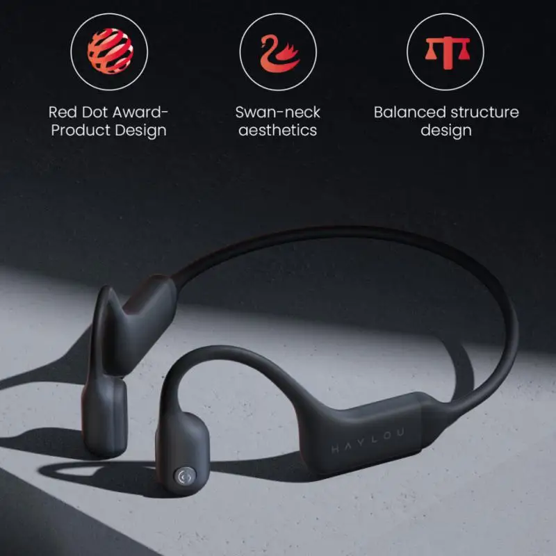 

HAYLOU PurFree (BC01) Bone Conduction Headphones Blue-tooth 5.2 Wireless Earphones IP67 Waterproof Not In-ear Sports Headset