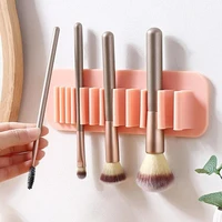 silicone nail brush makeup holder organizer makeup brush display stand rack storage case brush drying shelf brush holder
