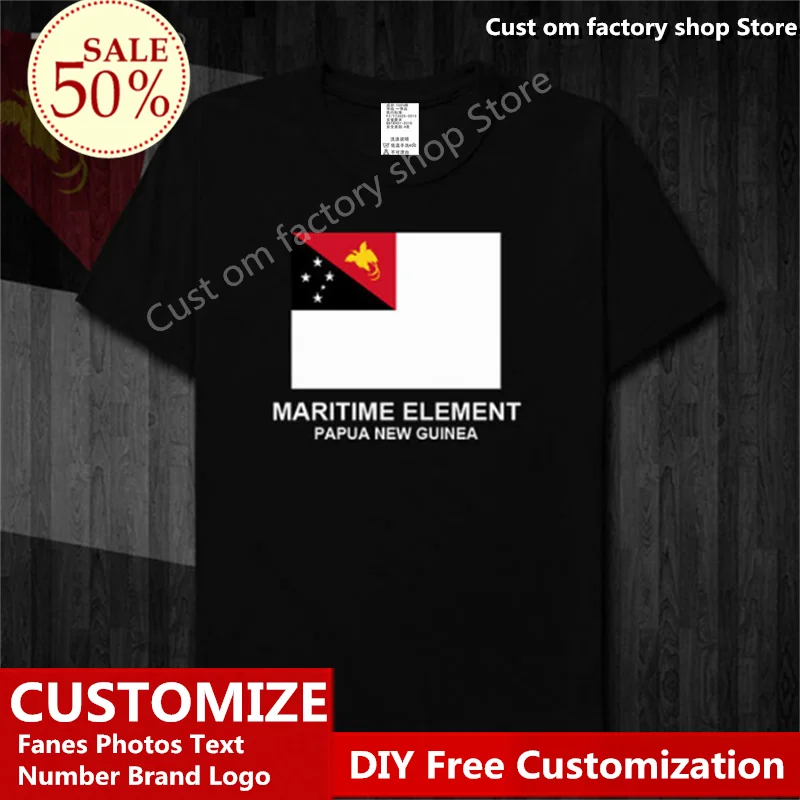 

PNG Navy Country Flag ​T shirt Custom Jersey Fans Name Number Brand LOGO Cotton T-shirts Men Women Loose Casual Sports T-shirt